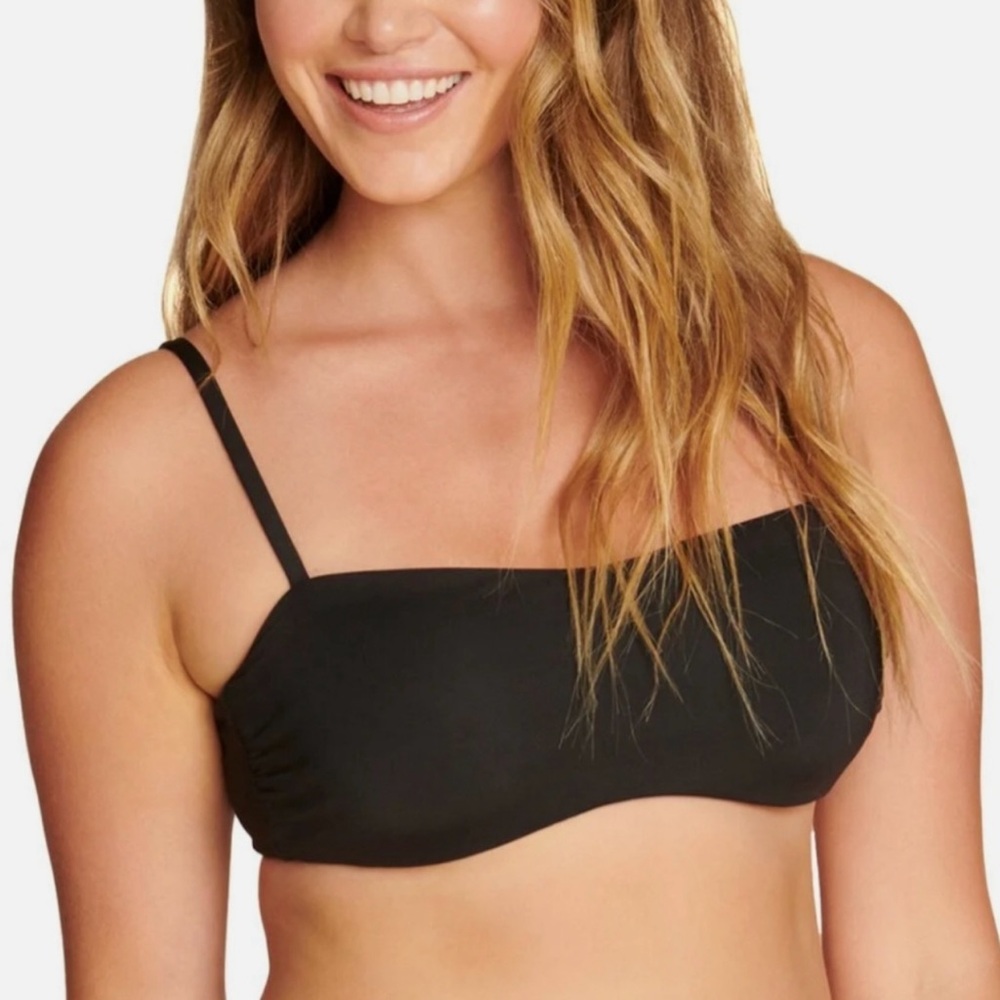 Andie Swim the Newport Top‎ in Black NWT size Small Bikini Bandeau Top